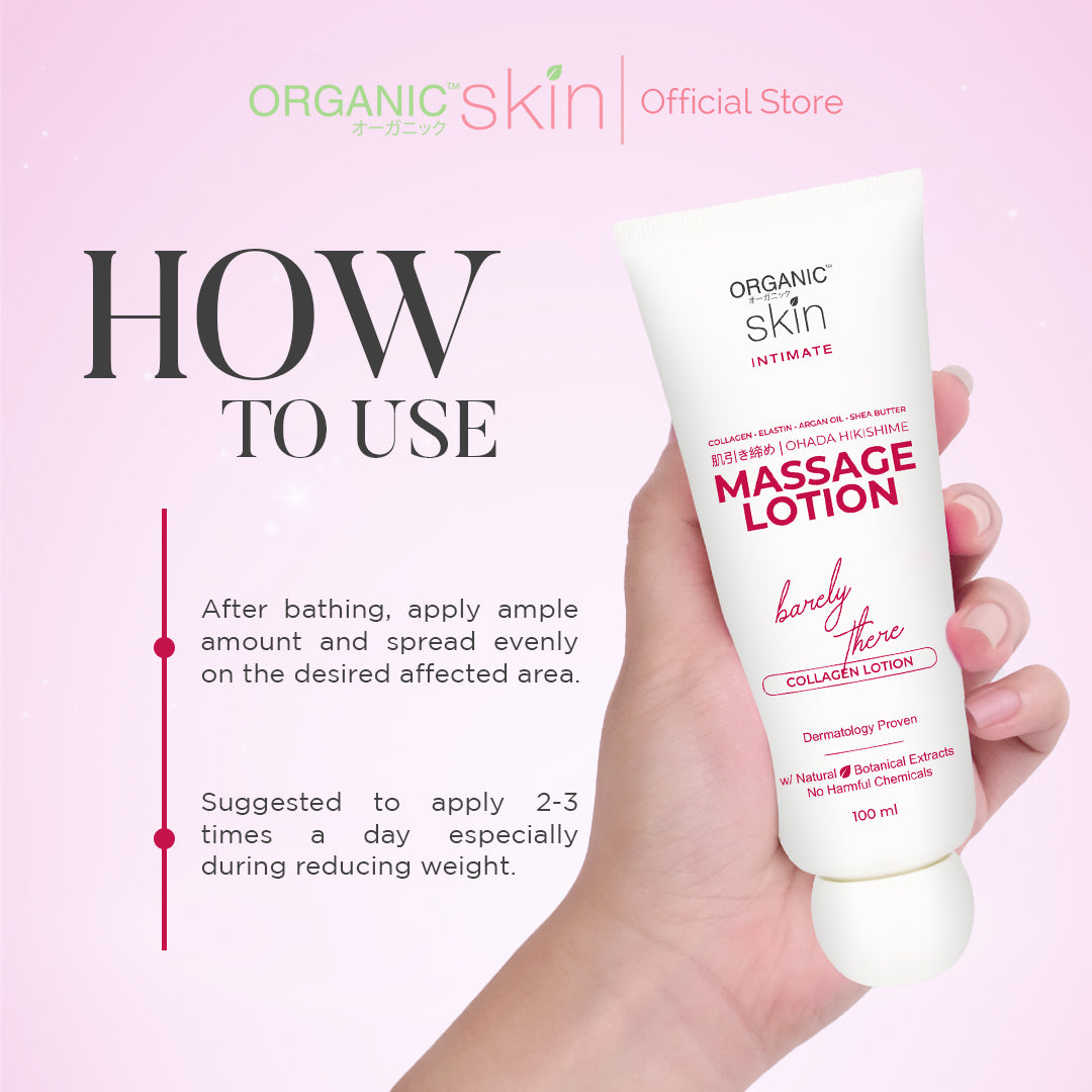 Organic Skin Japan Intimate Firming Massage Lotion for Stretch Marks 100ml Collagen Set of 2