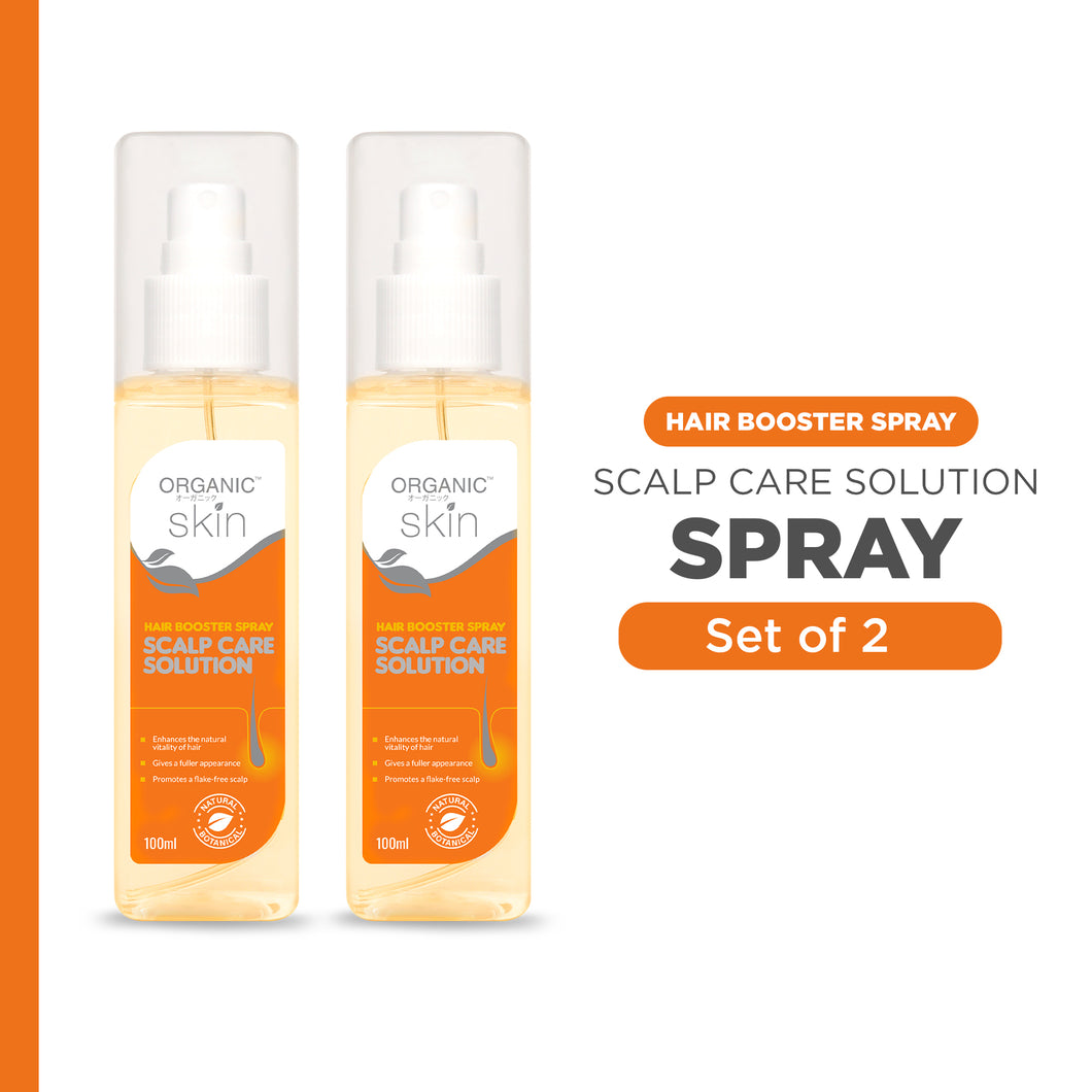 Organic Skin Japan Hair Booster Spray Scalp Care Solution 100ml Anti Dandruff and Treatment Set of 2