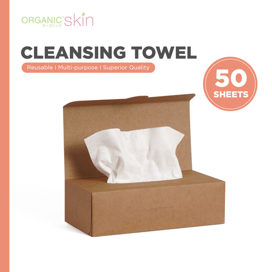 Organic Skin Japan 100% Pure Cotton Washable Cleansing Towel Reusable Facial Tissue Wipes Skincare for face and Body