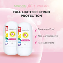 Load image into Gallery viewer, Organic Skin Japan Sun Protect Daily Sunscreen 50ml SPF 55 Sunblock All Skin Type Unscented Set of 2

