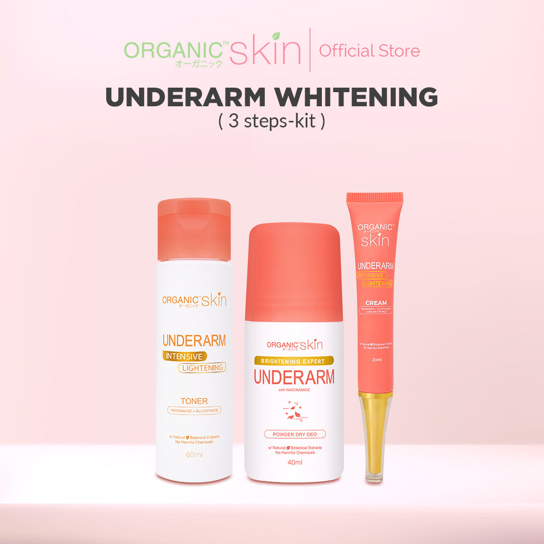 Organic Skin Japan Intensive Whitening Underarm Kit with Deodorant, Cream and Mist