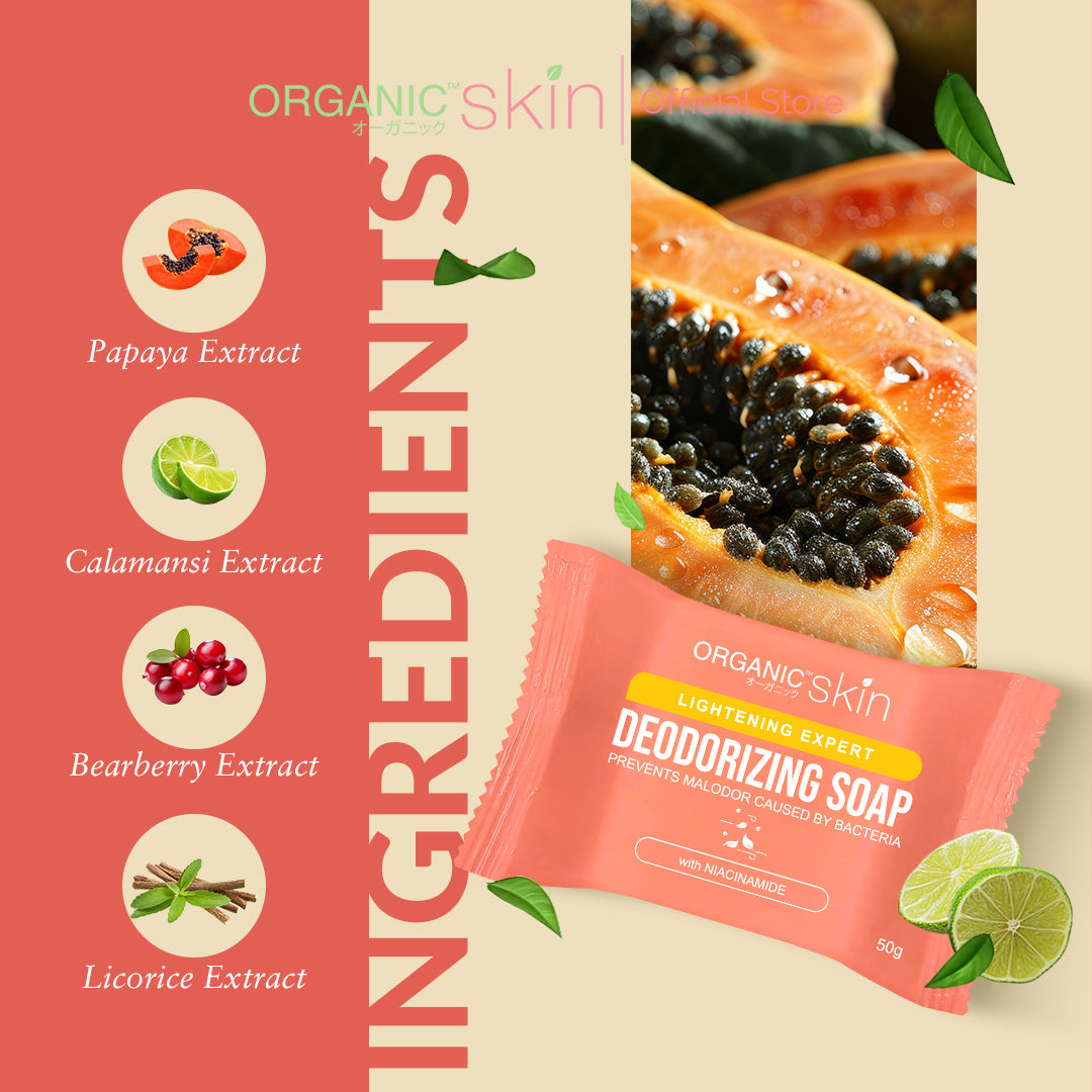 Organic Skin Japan Deodorizing Soap 50g Underarm Whitening Anti Odor Antiperspirant