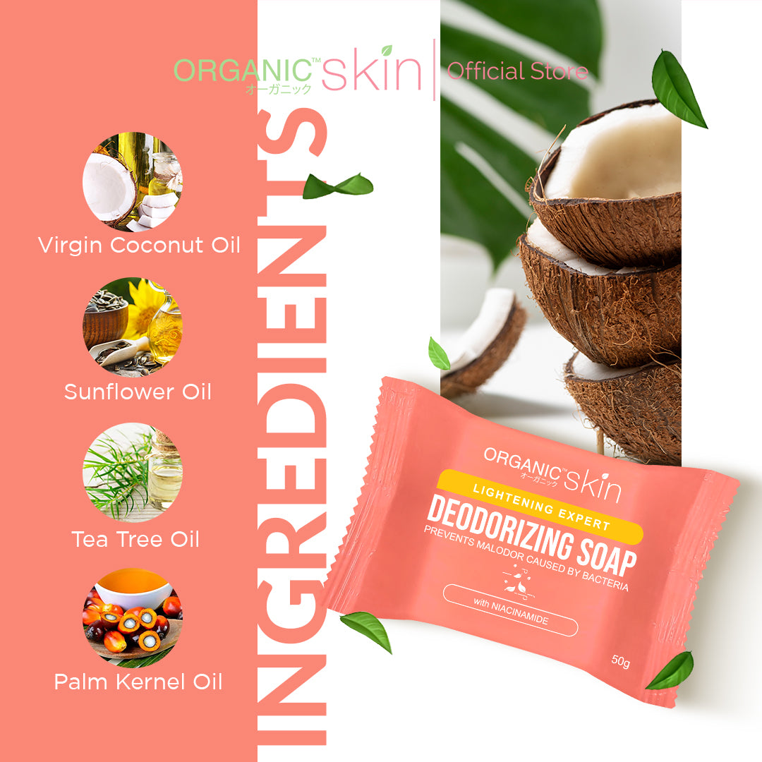 Organic Skin Japan Deodorizing Soap 50g Underarm Whitening Anti Odor Antiperspirant