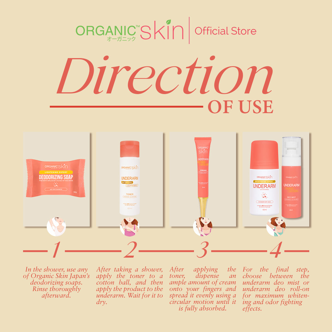Organic Skin Japan Deodorizing Soap 50g Underarm Whitening Anti Odor Antiperspirant