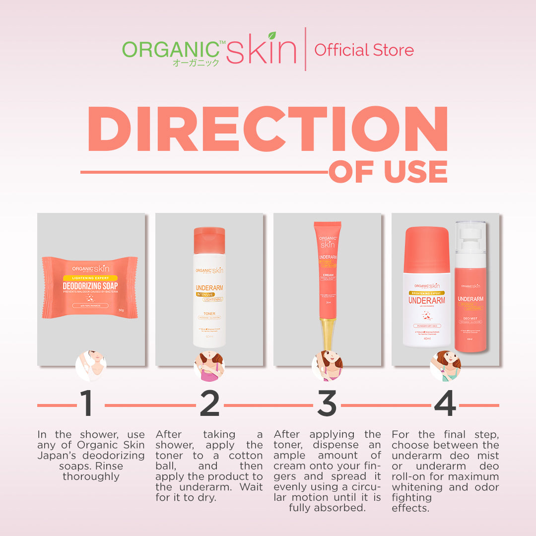Organic Skin Japan Deodorizing Soap 50g Underarm Whitening Anti Odor Antiperspirant