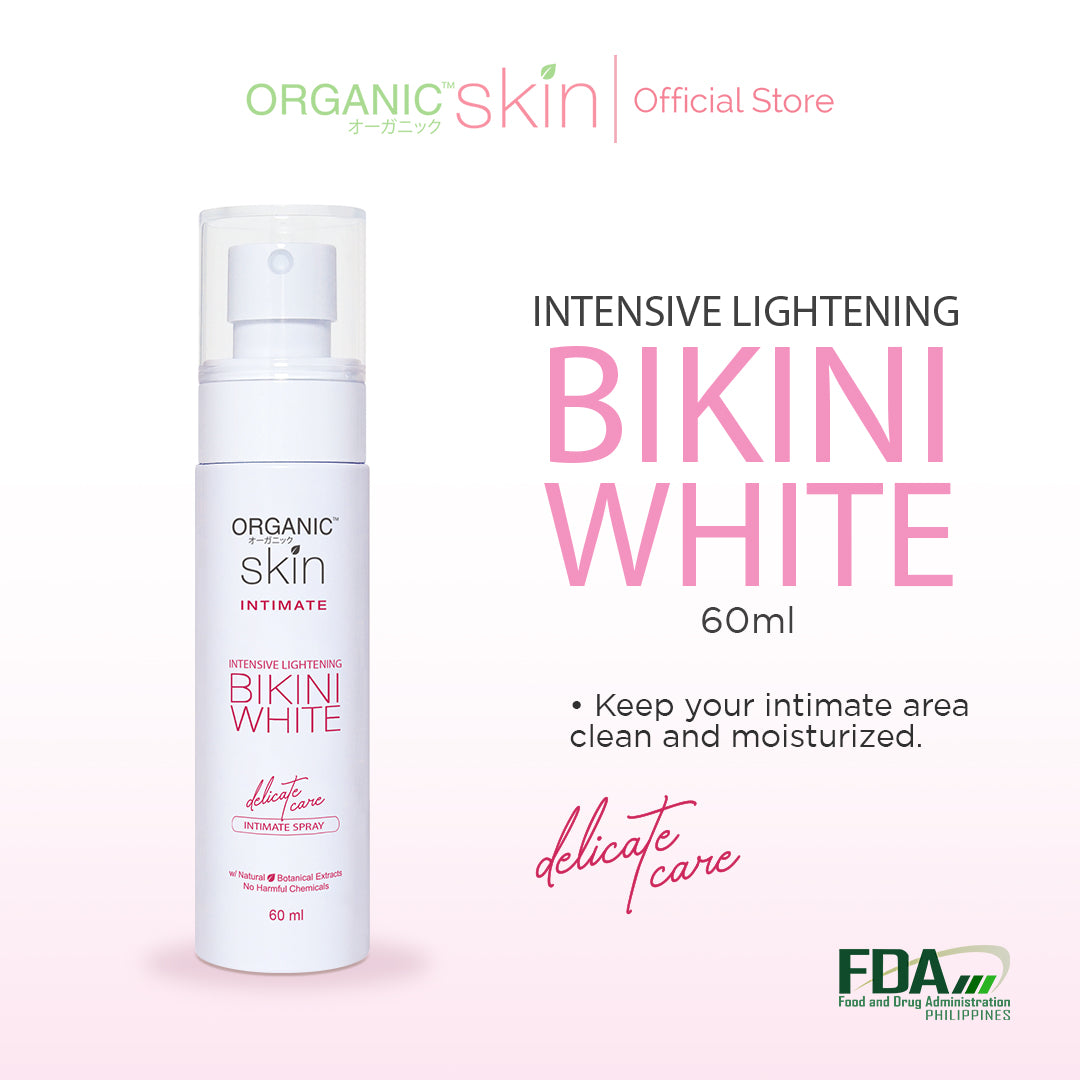 Organic Skin Japan Intimate Toner Spray 60ml Intensive Whitening Inner Thigh Area Lightening Toner