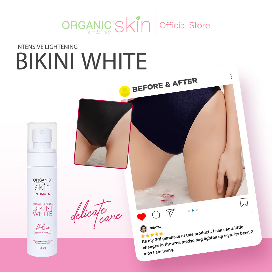 Organic Skin Japan Intimate Toner Spray 60ml Intensive Whitening Inner Thigh Area Lightening Toner