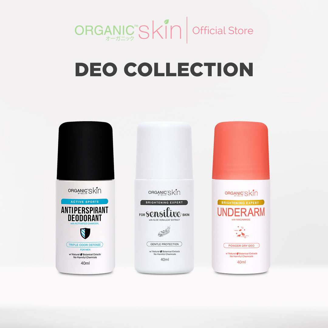 Organic Skin Japan Unscented Intensive Whitening Underarm Deodorant Deo Roll on for Sensitive Skin