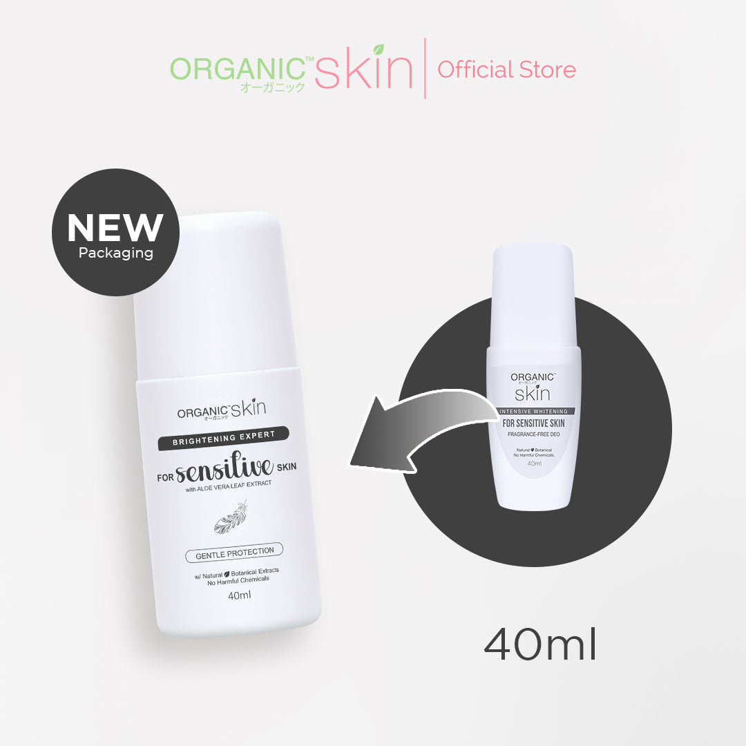 Organic Skin Japan Unscented Intensive Whitening Underarm Deodorant Deo Roll on for Sensitive Skin