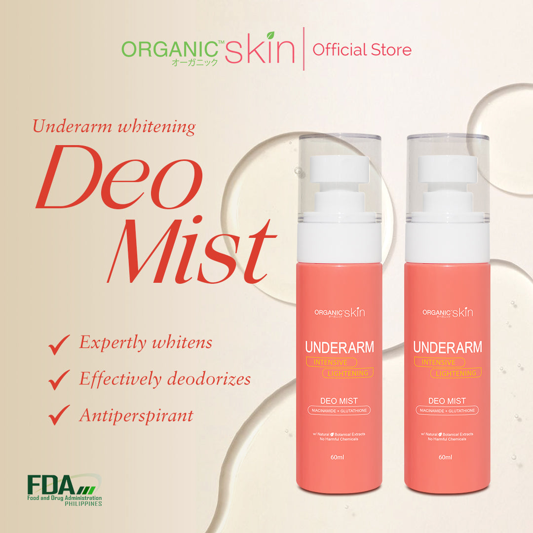 Organic Skin Japan Intensive Whitening Underarm Deo Mist Deodorant Spray (60ml) Set of 2