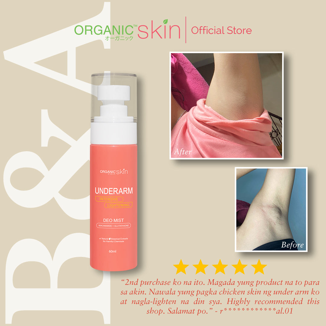 Organic Skin Japan Intensive Whitening Underarm Deo Mist Deodorant Spray (60ml)