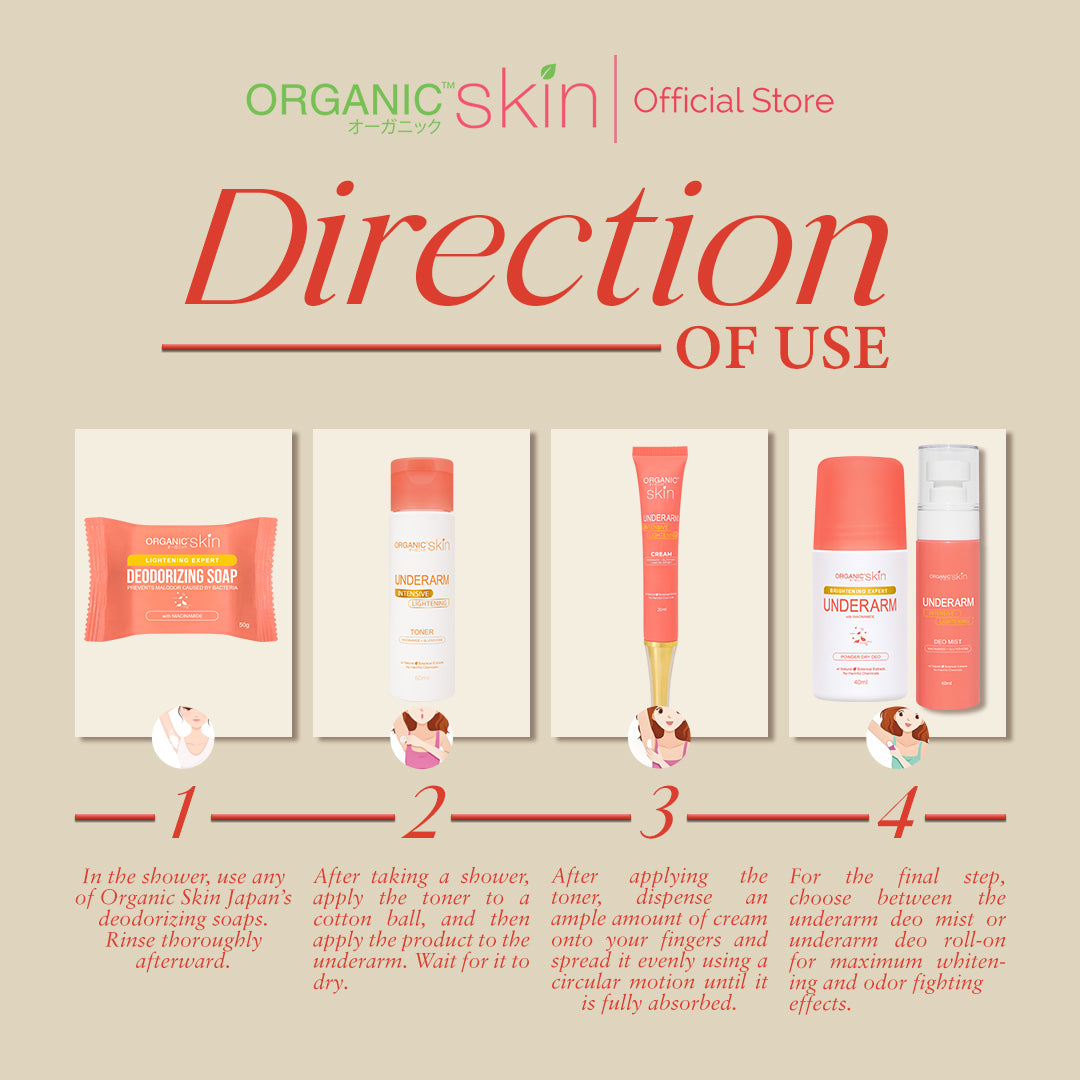 Organic Skin Japan Intensive Whitening Underarm Deo Mist Deodorant Spray (60ml)