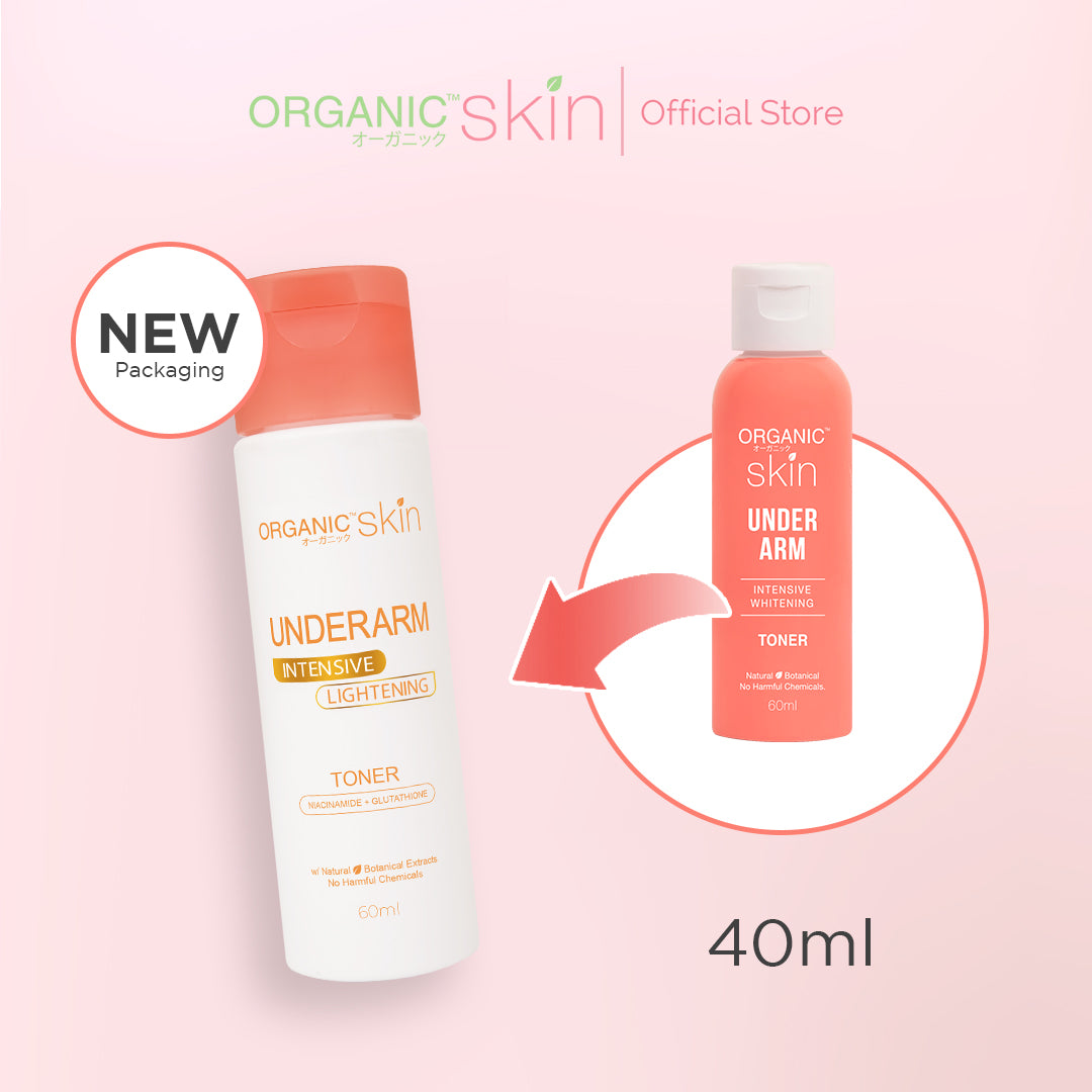 Organic Skin Japan Intensive Whitening Underarm Toner (60ml) Armpit Whitener with Sunflower Oil