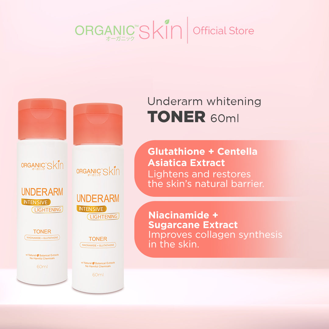 Organic Skin Japan Intensive Whitening Underarm Toner (60ml) with Sunflower Oil Set of 2