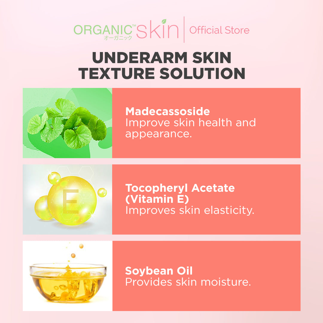 Organic Skin Japan Intensive Whitening Underarm Toner (60ml) Armpit Whitener with Sunflower Oil