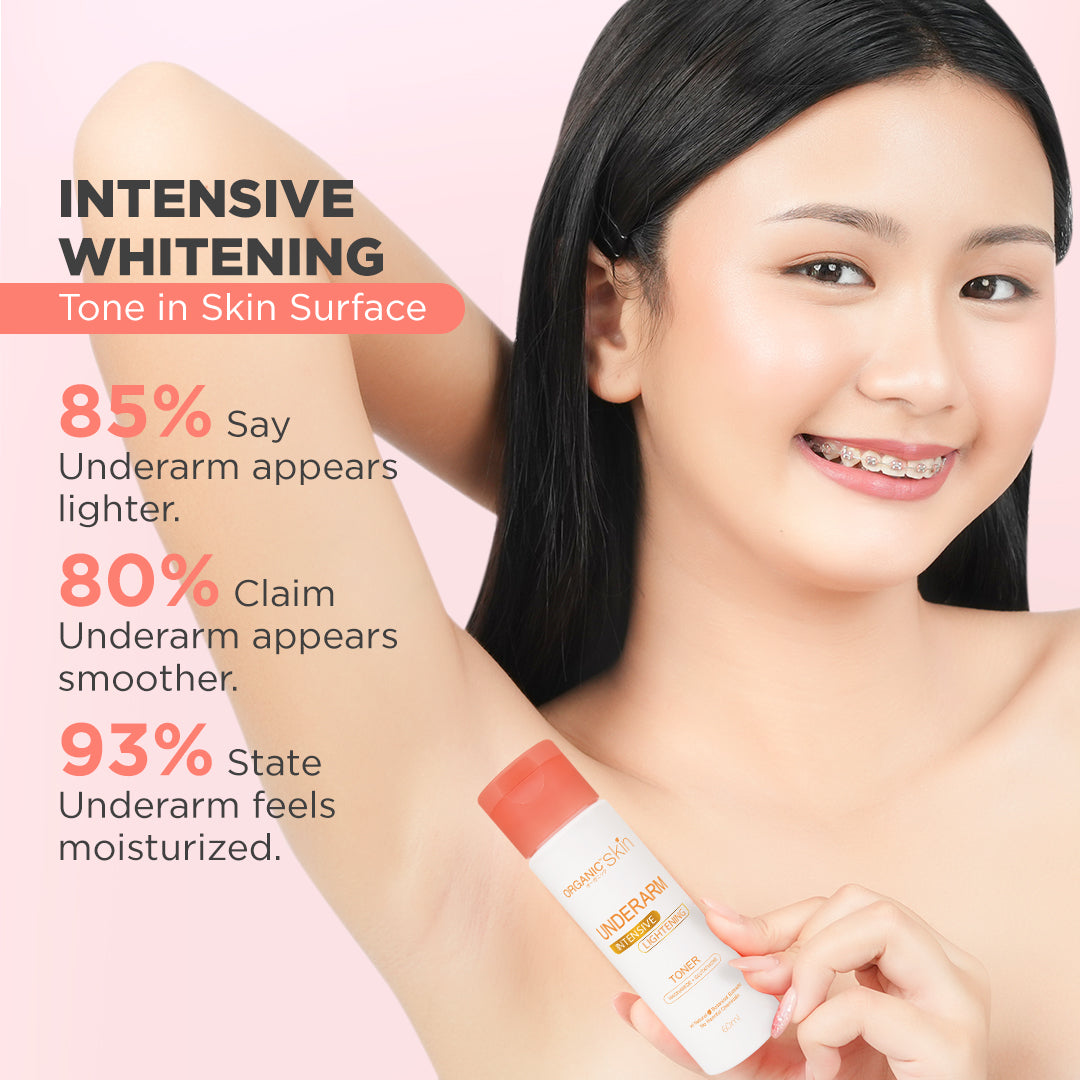 Organic Skin Japan Intensive Whitening Underarm Toner (60ml) Armpit Whitener with Sunflower Oil