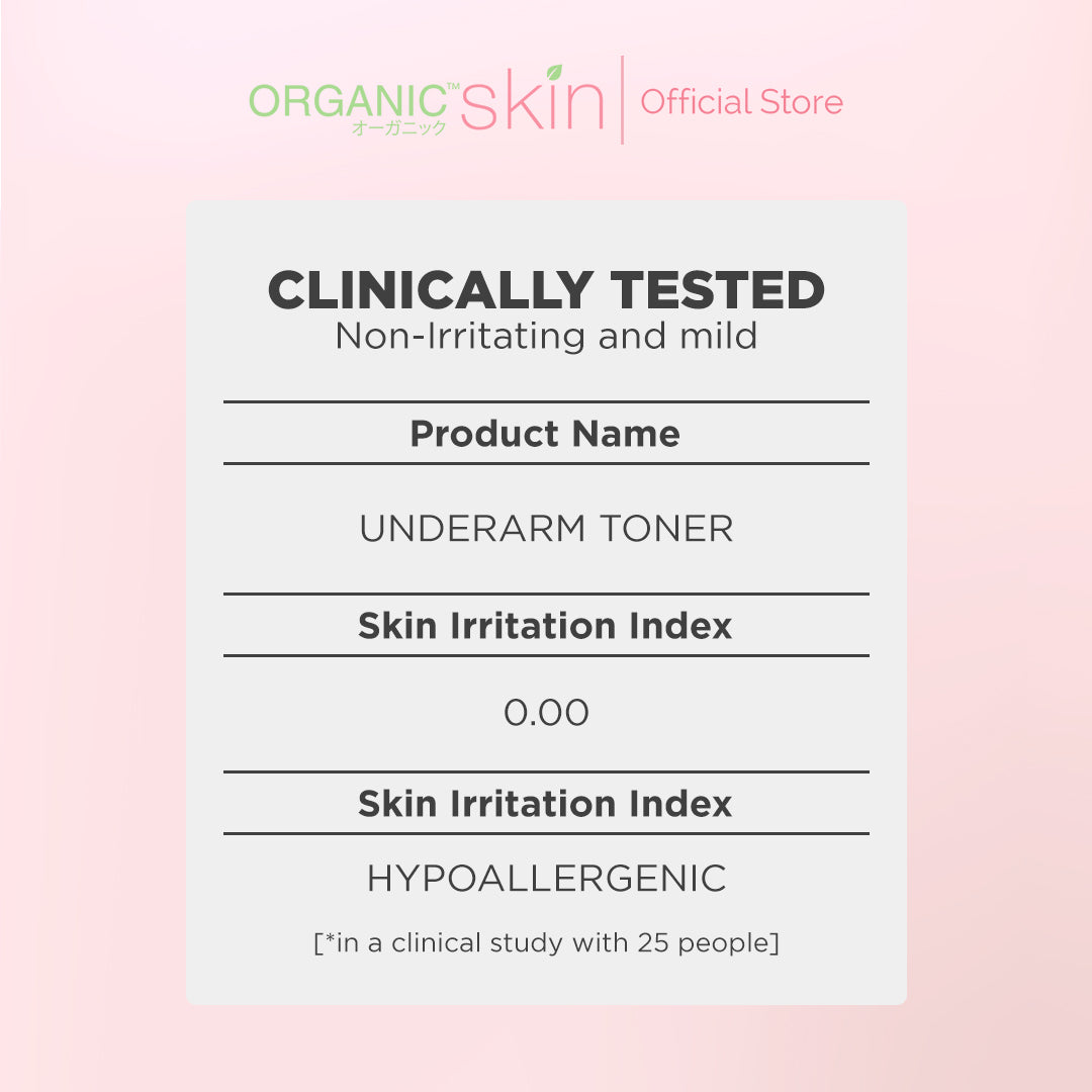 Organic Skin Japan Intensive Whitening Underarm Toner (60ml) Armpit Whitener with Sunflower Oil
