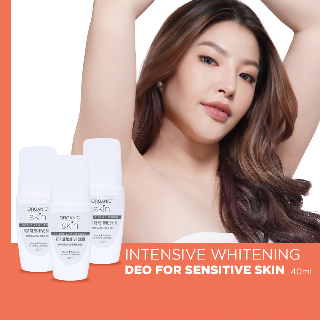 Organic Skin Japan Unscented Intensive Whitening Underarm Deodorant for Sensitive Skin Set of 3