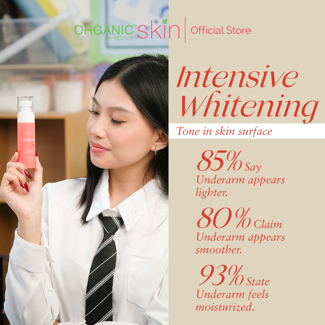 Organic Skin Japan Intensive Whitening Underarm Deo Mist Deodorant Spray (60ml) Set of 2