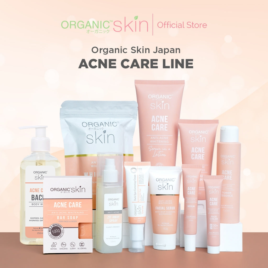 Organic Skin Japan Acne Care Set Bacne Body Wash 250ml & Zit Away Spray 100ml