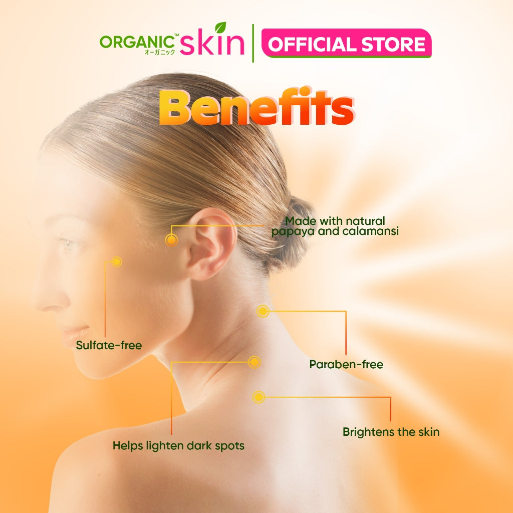 Organic Skin Japan Papaya & Kojic Whitening Soap 50g with Arbutin + Licorice + Bearberry allnatural natural soap white bath body skin care skincare korean soap face cleanser anti acne pimple remover papaya soap organicskin flash sale