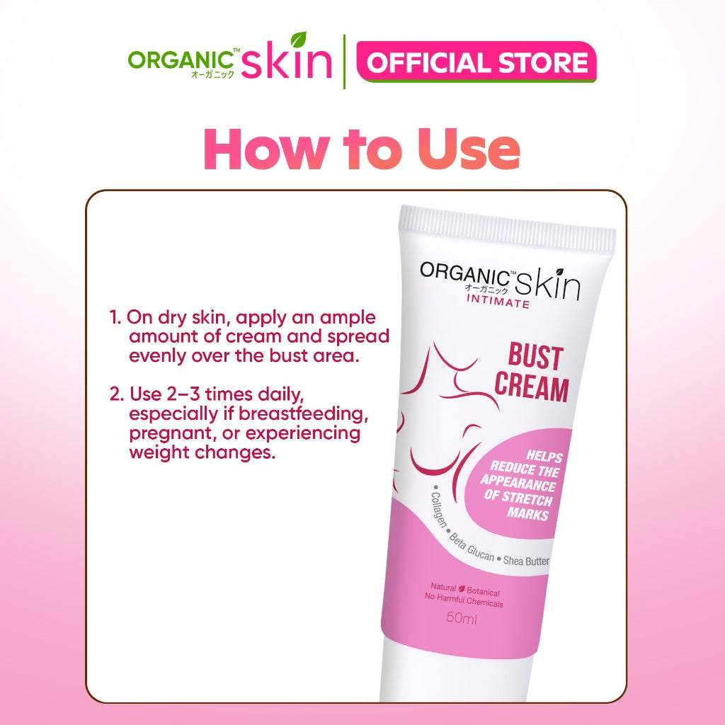 Organic Skin Japan Bust Cream 50ml Whitening cream with Collagen bust lifting cream Set of 2