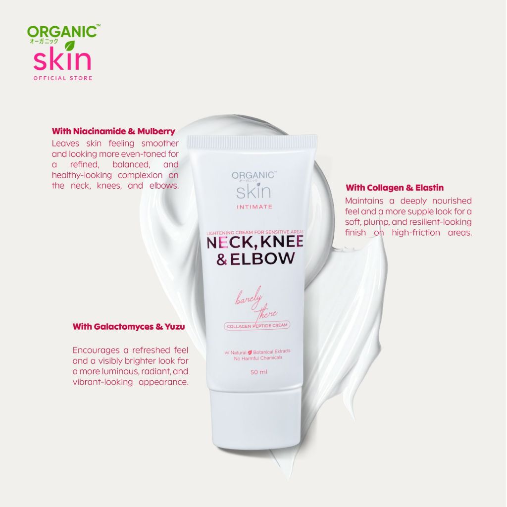 Organic Skin Japan Neck, Knee & Elbow Lightening Cream 50ml Whitening Cream Set of 2