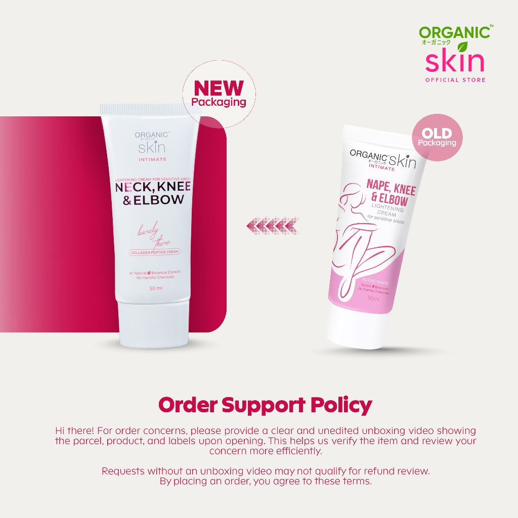 Organic Skin Japan Neck, Knee & Elbow Lightening Cream 50ml Whitening Cream Set of 2