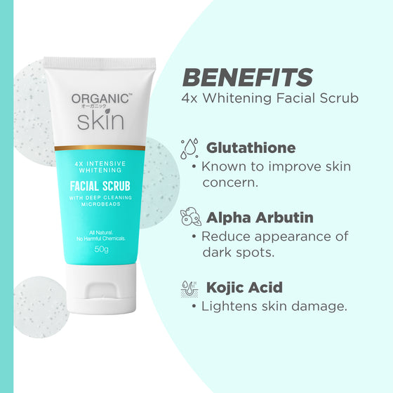 Organic Skin Japan 4x Intensive Whitening Facial Scrub (50g)
