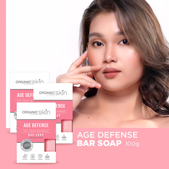 Organic Skin Japan AntiAging Whitening Soap Anti Aging (set of 3, 100g each)