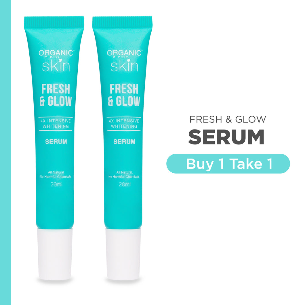 BUY 1 TAKE 1 Organic Skin Japan Fresh & Glow 4x Intensive Whitening Serum (20ml each) with Vitamin C