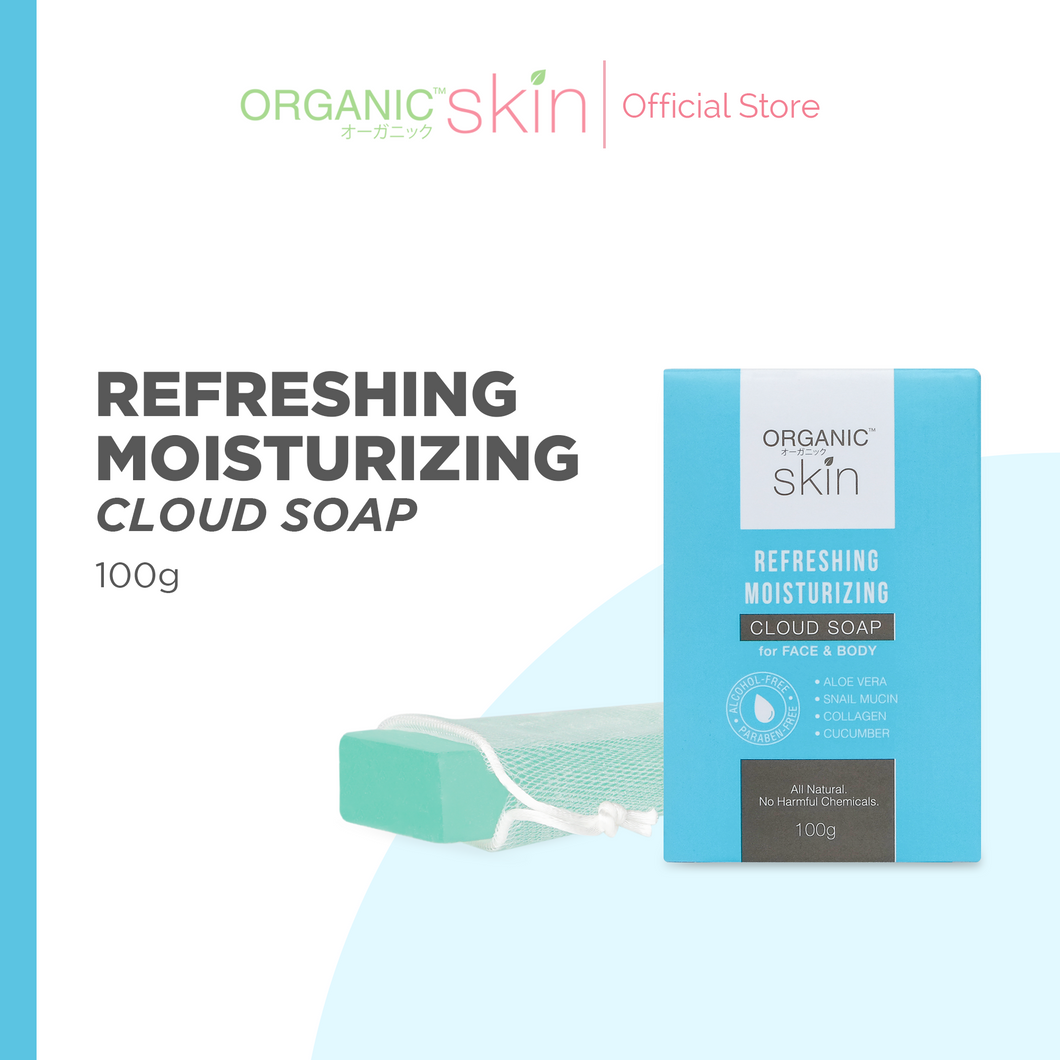 Organic Skin Japan Refreshing Moisturizing Cloud Soap for Face and Body 100g