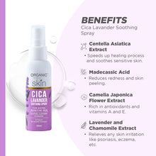 Load image into Gallery viewer, Organic Skin Japan Cica Lavander Soothing Spray (60ml) Face Mist Spray Bottle with Lavender Scent
