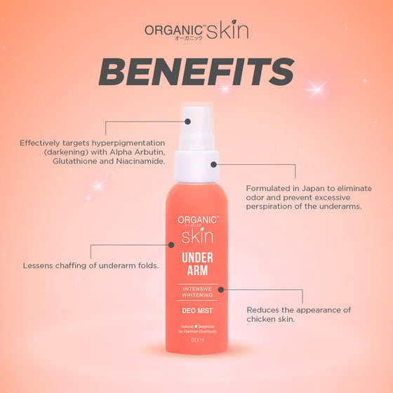 Buy 1 Take 1 Organic Skin Japan Intensive Whitening Underarm Deo Mist Under Arm Deodorant Spray (60ml)
