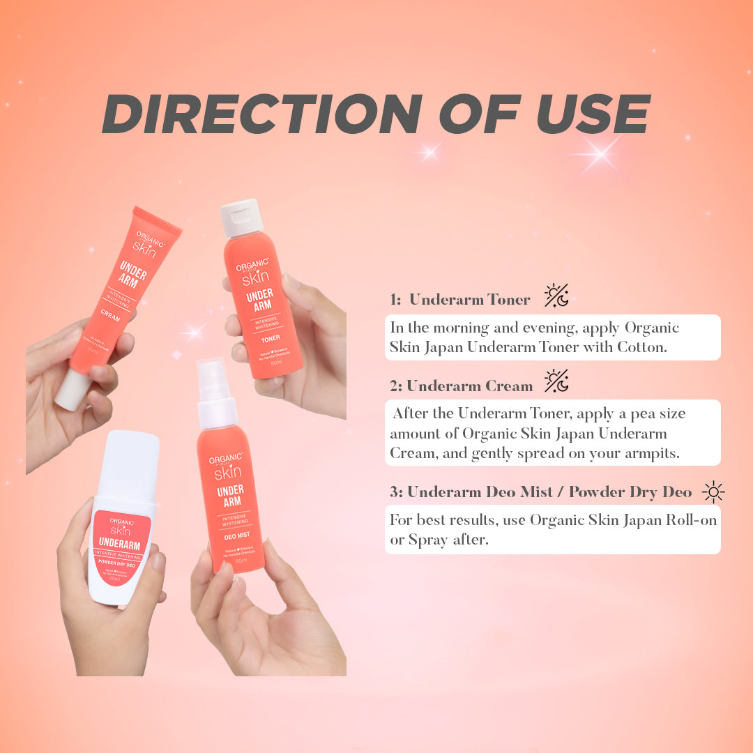 Organic Skin Japan Intensive Underarm Whitening Cream (Set of 2, 30ml each)
