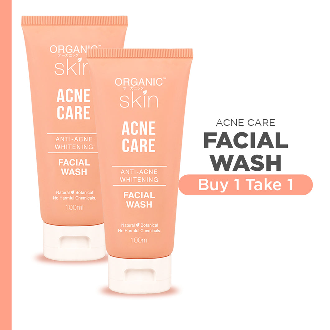 Organic Skin Japan Acne Care Antiacne Whitening Facial Wash Cleanser 100ml Anti Acne Set of 2