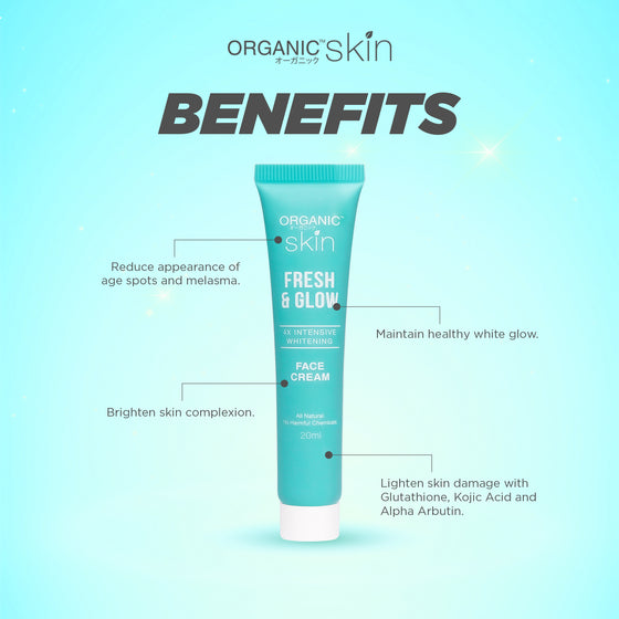 Organic Skin Japan Fresh & Glow 4x Intensive Whitening Face Cream 20ml