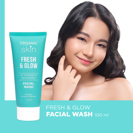 Organic Skin Japan Fresh & Glow 4x Intensive Whitening Facial Wash Cleanser 100ml