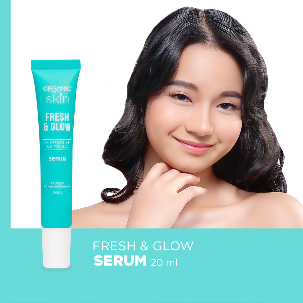 Organic Skin Japan Fresh & Glow 4x Intensive Whitening Repair Serum 20ml with Vitamin C, E