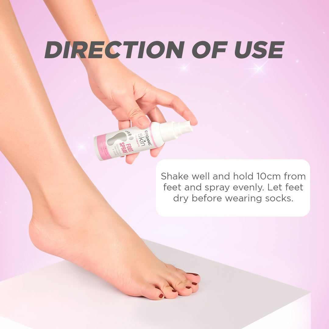 Organic Skin Japan Intimate Foot Spray 60ml with Tea Tree Oil Anti Sweat Antibacterial Anti Odor