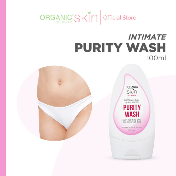 Organic Skin Japan PURITY FEMININE WASH with Sakura Extract 100ml pH Balanced Antibacterial Wash