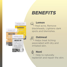 Load image into Gallery viewer, Organic Skin Japan 100% Natural Herbal Soap Set (Noni, Lemon, Oatmeal Soaps)
