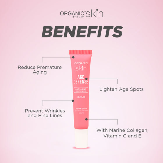 Organic Skin Japan Age Defense AntiAging Whitening Serum 20ml Anti Aging