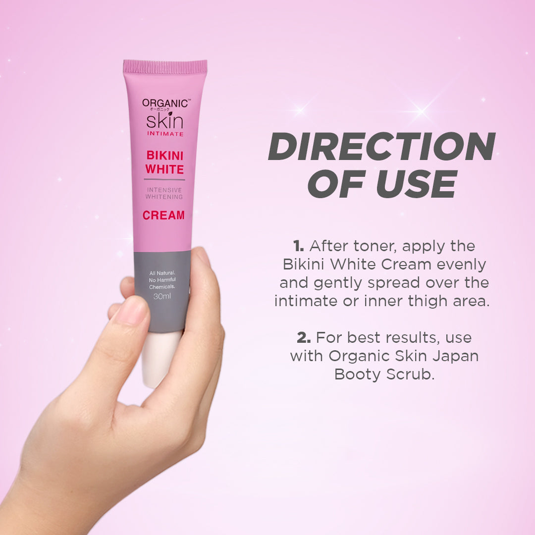 Organic Skin Japan Bikini Whitening Cream Inner Thigh Intimate Area Lightening Cream 30ml