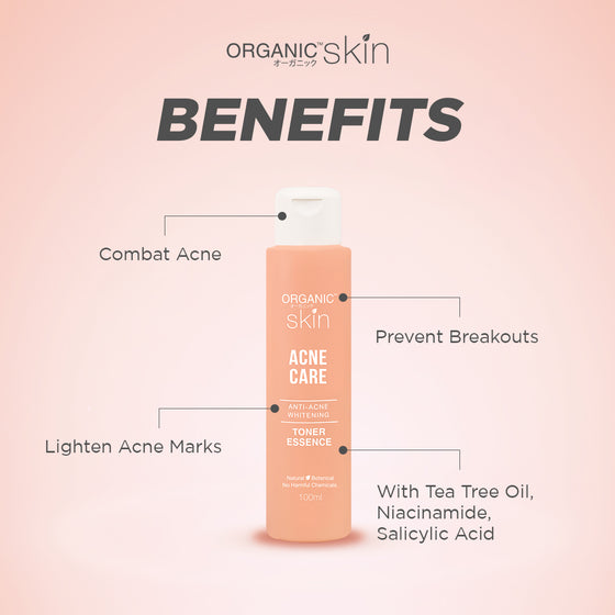 Organic Skin Japan Acne Care AntiAcne Whitening Toner Essence 100ml with Tea Tree Anti Acne