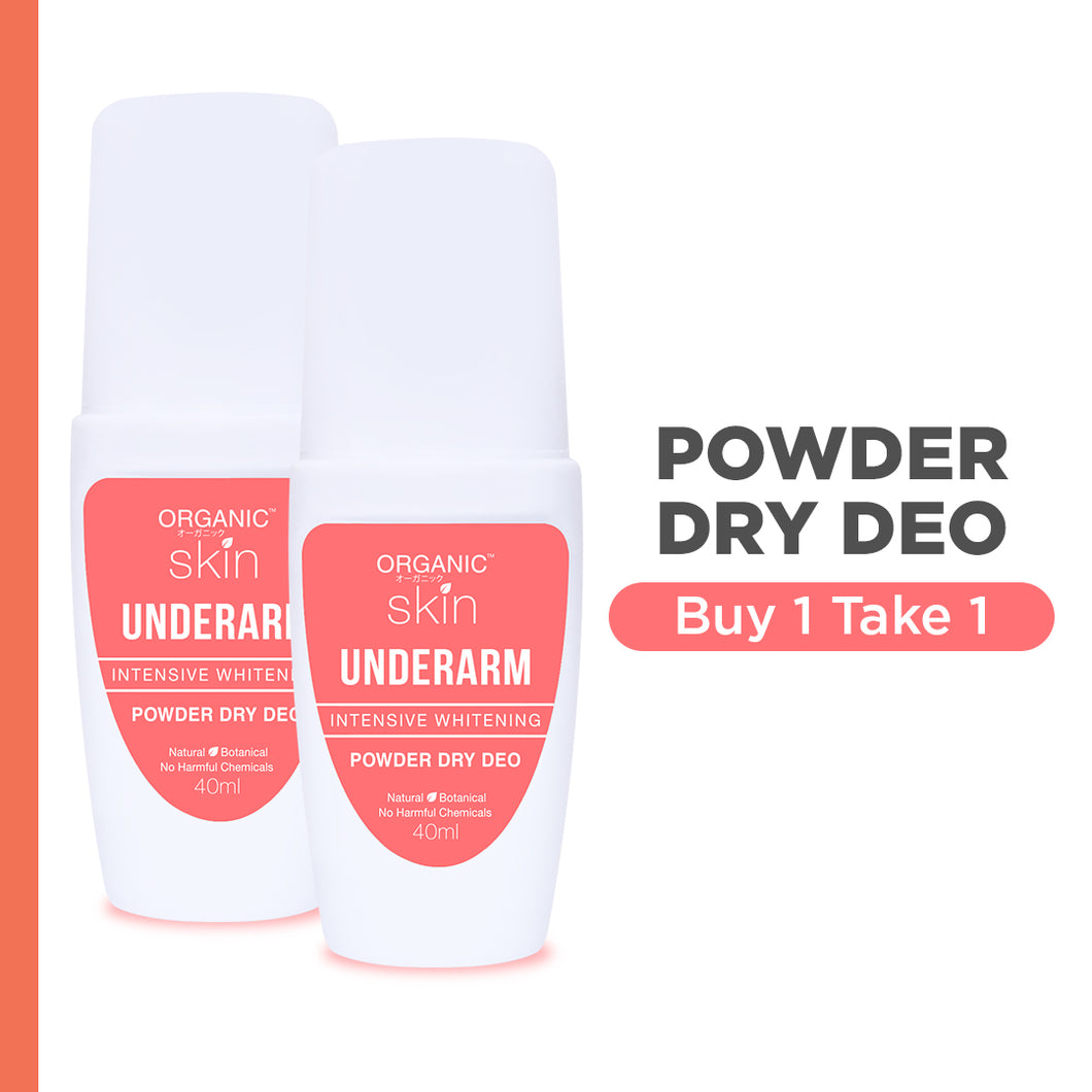 Organic Skin Japan 4x Intensive Whitening Powder Dry Deodorant (set of 2, 40ml each)