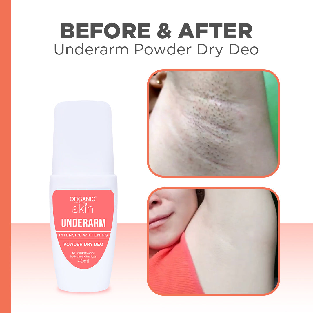 Organic Skin Japan 4x Intensive Whitening Powder Dry Deodorant (set of 2, 40ml each)